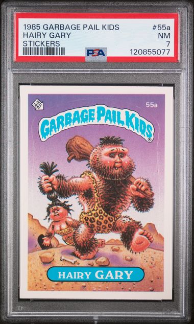 1985 Topps GARBAGE PAIL KIDS STICKERS STICKERS #55A Hairy Gary front