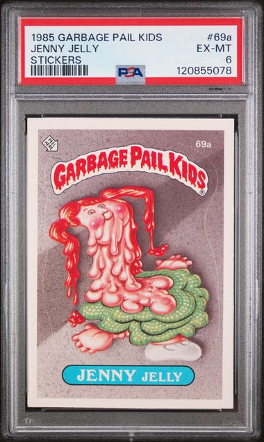 1985 Topps Garbage Pail Kids Series 2 STICKERS #69A Jenny Jelly front