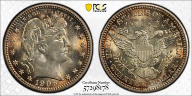 1906-D 25C MS66+ 
