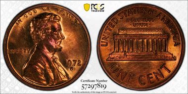 1972-S 1C MS66RB