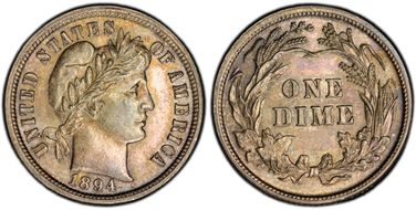 1894 10C AU58