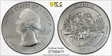 2011-P 25C Olympic NP  5 oz Silver SP69