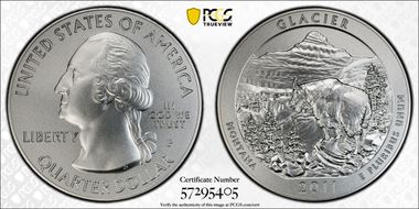 2011-P 25C Glacier NP  5 oz Silver SP69