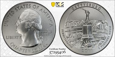 2011-P 25C Gettysburg NP  5 oz Silver SP69