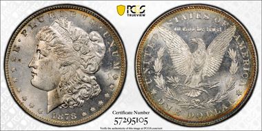 1878 7TF $1 VAM 80 Weak LIB MS64PL