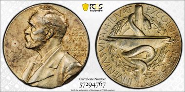 (1984)K10 Medal Alfred Nobel Medicine Gilt-Ag Nominating Committee SP62