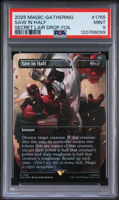 2025 MTG MAGIC THE GATHERING SECRET LAIR DROP MARVEL-FOIL #1755 Saw In Half front