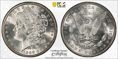 1886 $1 MS65+