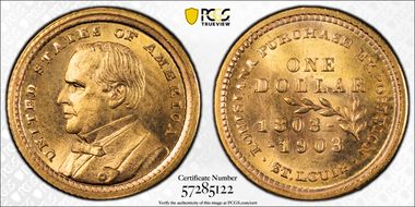 1903 G$1 LA Purchase, Jefferson MS64