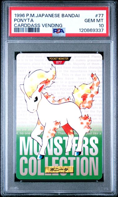 Ponyta card PSA 10, cert 120869337