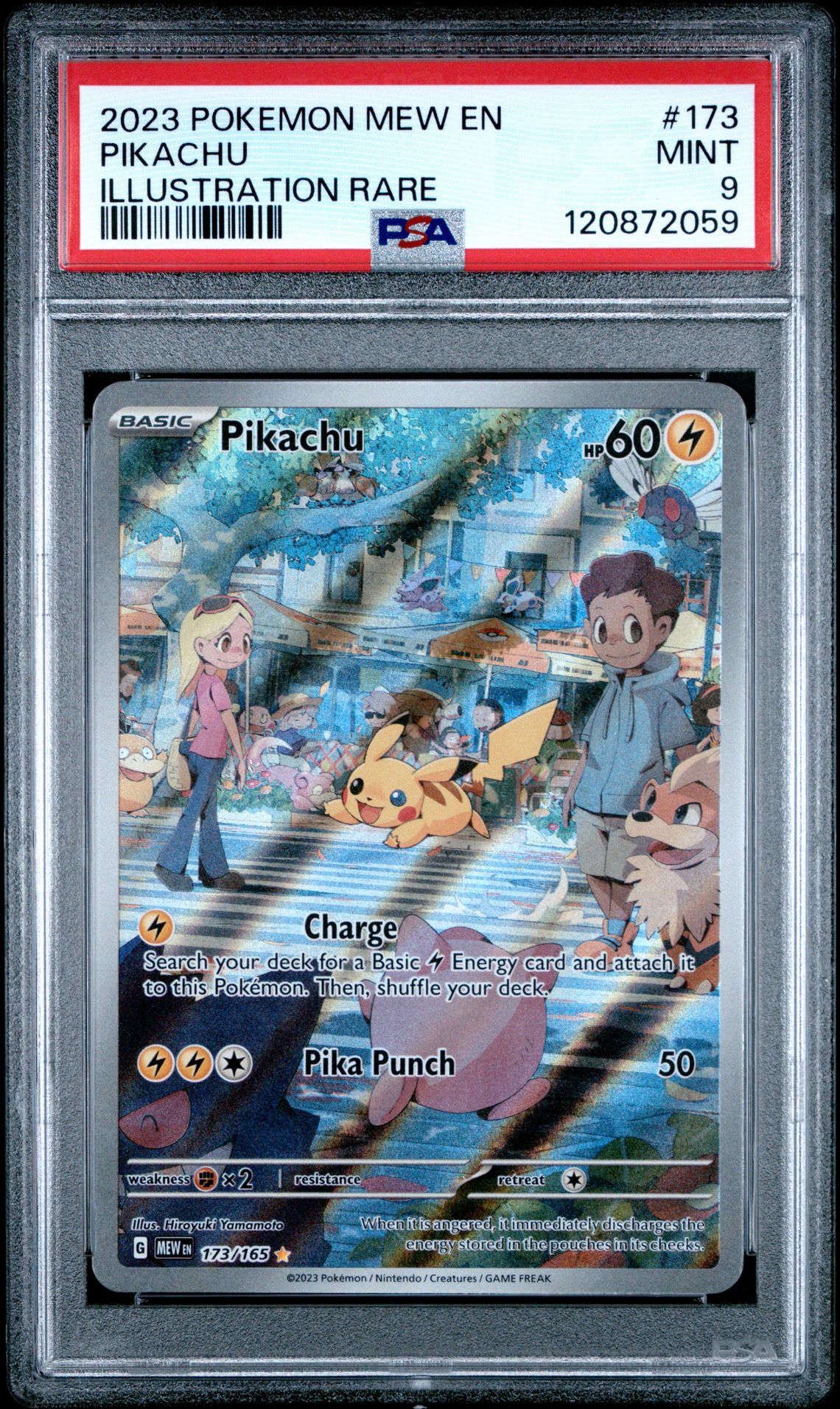 2023 Pokemon Mew En-151 Pikachu #173 (Illustration Rare) Mint 9 front
