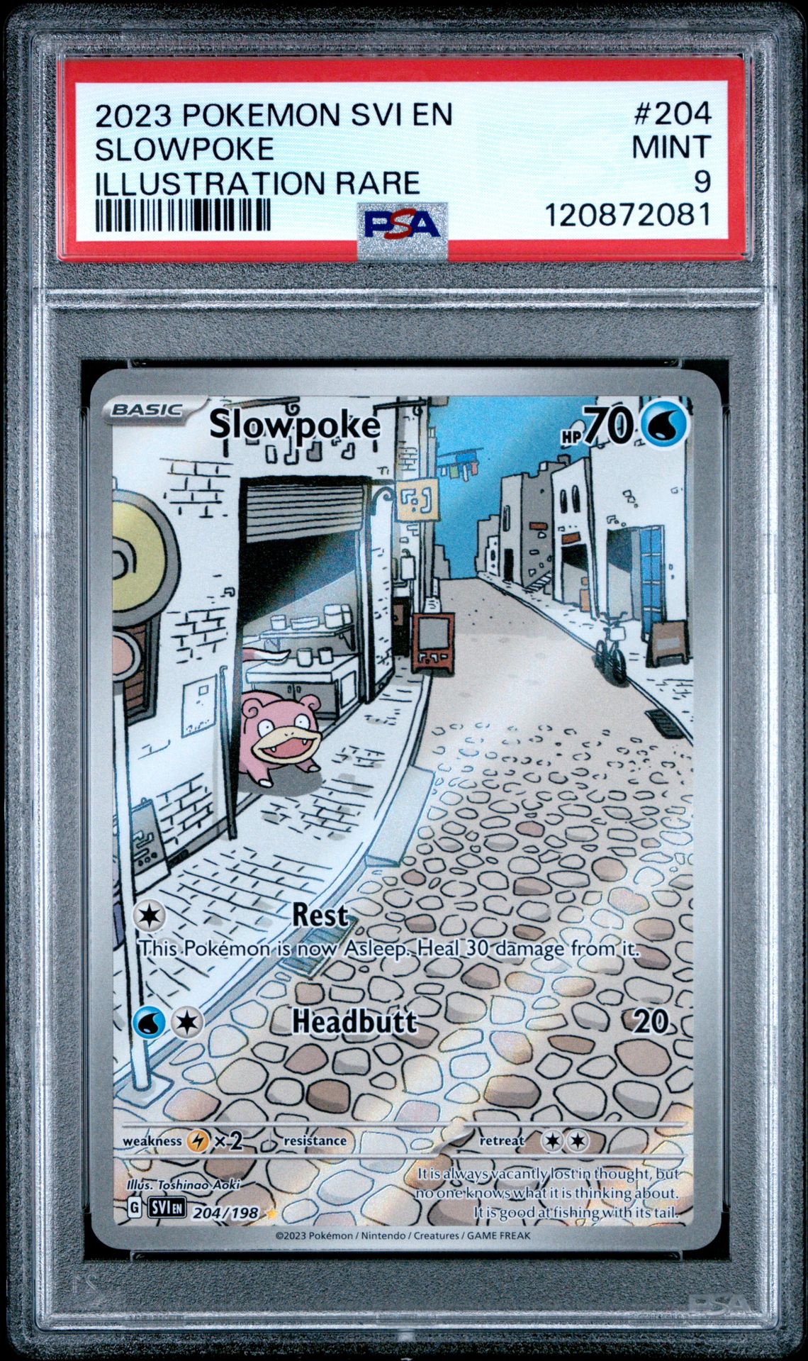 2023 Pokemon Svi En-Scarlet & Violet Slowpoke #204 (Illustration Rare) Mint 9 front