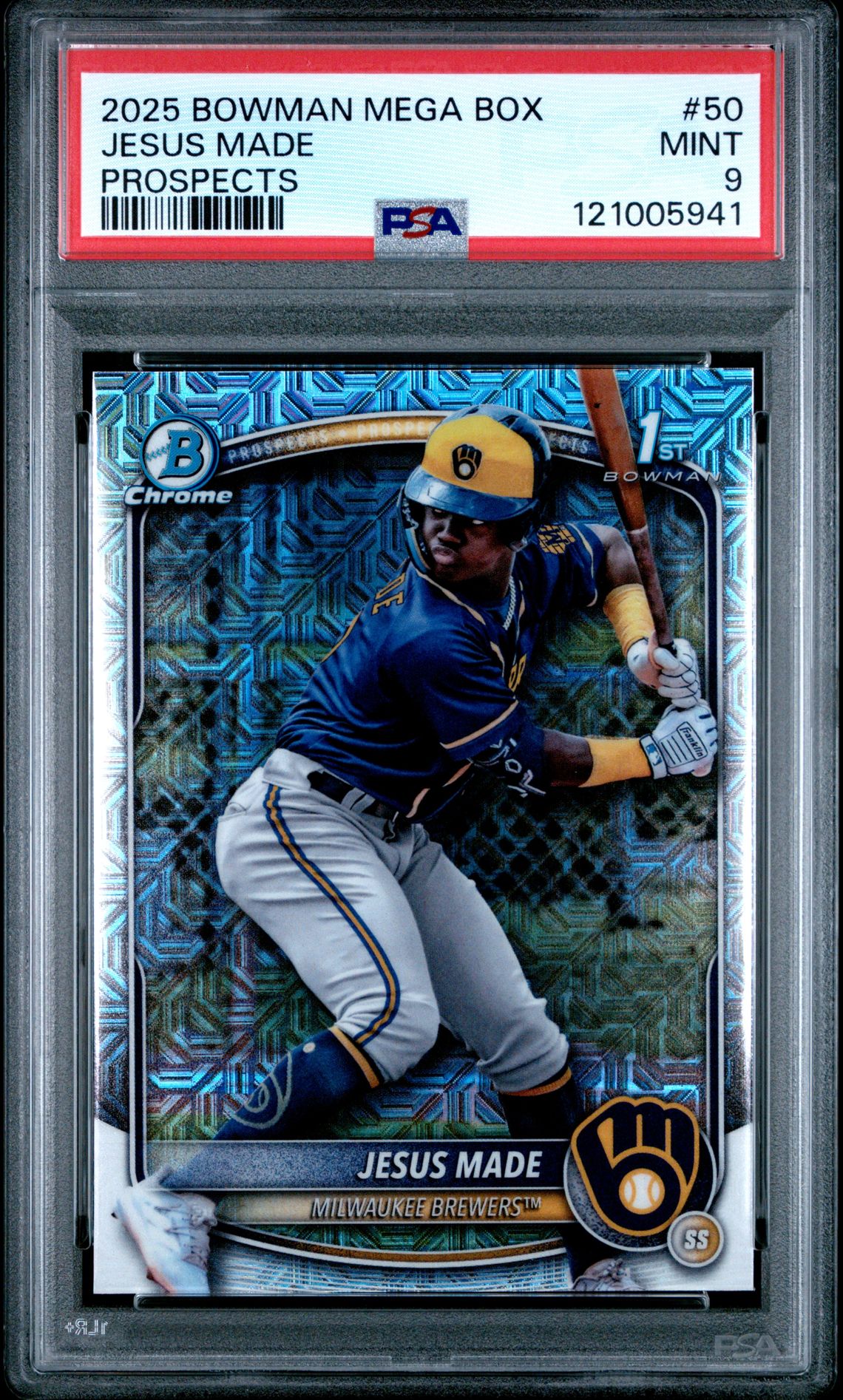 2025 Bowman Mega Box Chrome Prospects Jesus Made #50 Mint 9 front