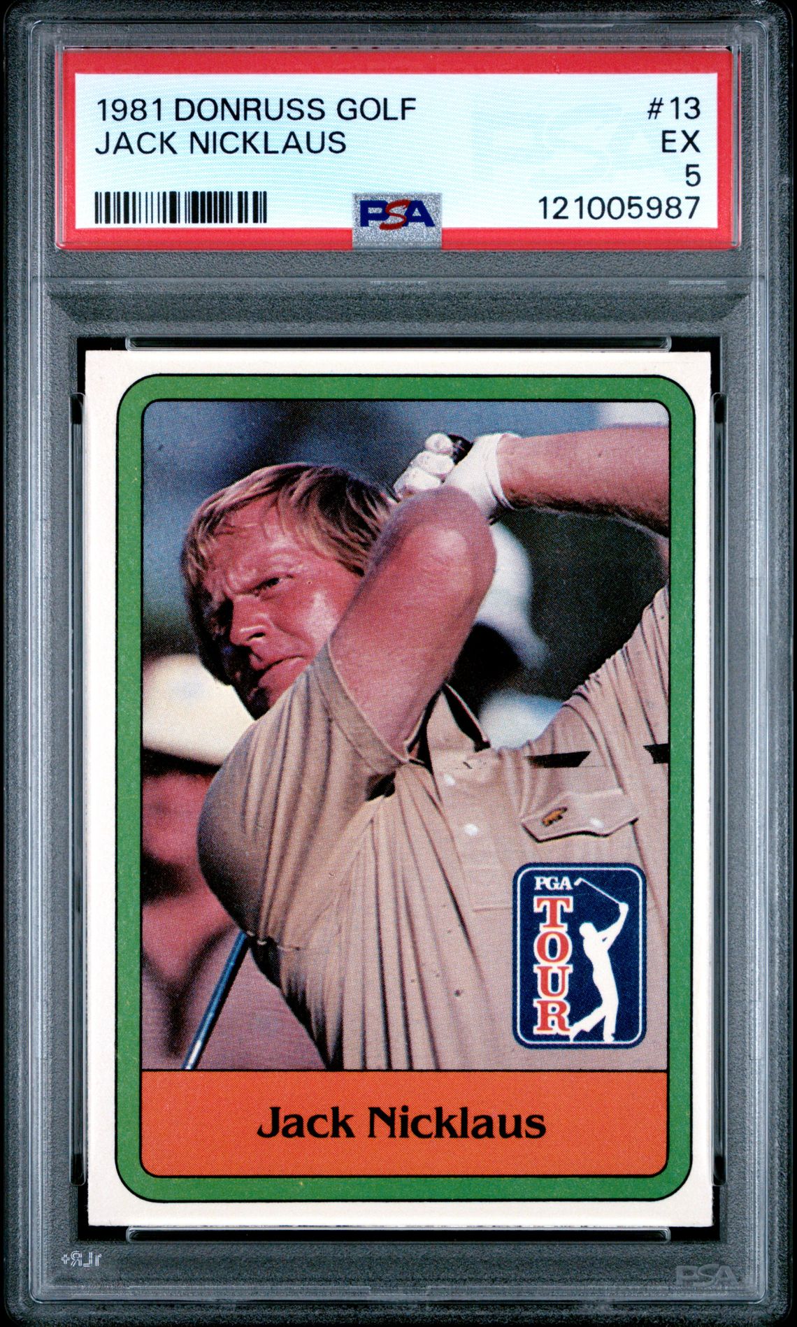 1981 Donruss Golf Jack Nicklaus #13 Ex 5 front