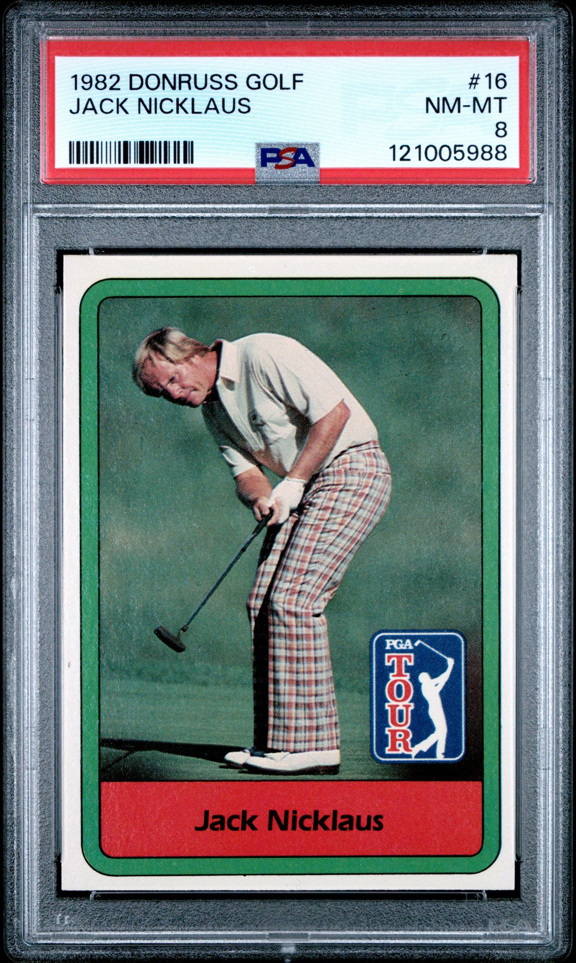 1982 Donruss Golf Jack Nicklaus #16 Nm-Mt 8 front