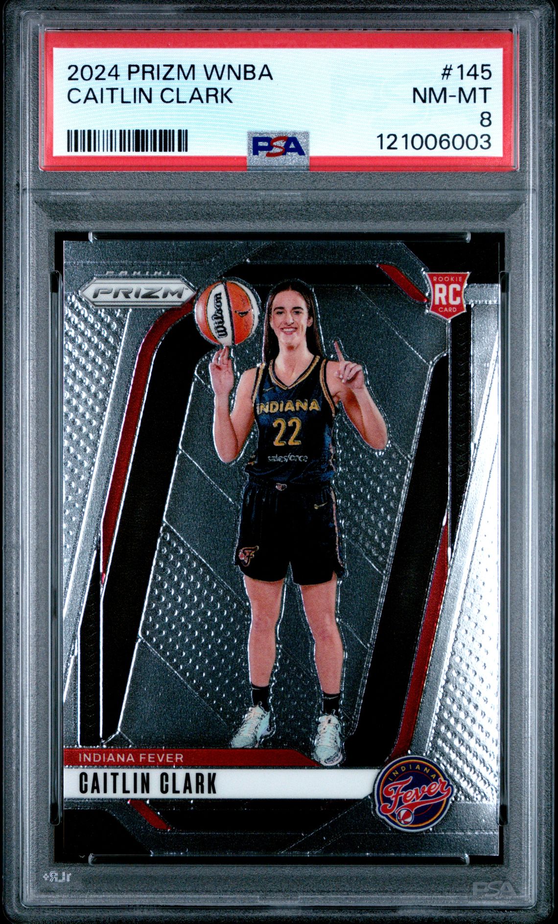 2024 Panini Prizm Wnba Caitlin Clark #145 Nm-Mt 8 front
