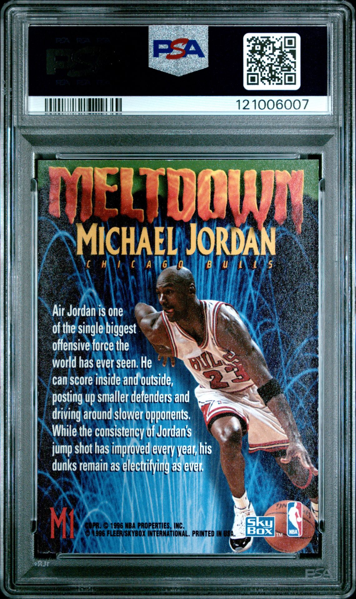1995 Skybox Premium Meltdown Michael Jordan #M1 (Meltdown) Nm 7 back