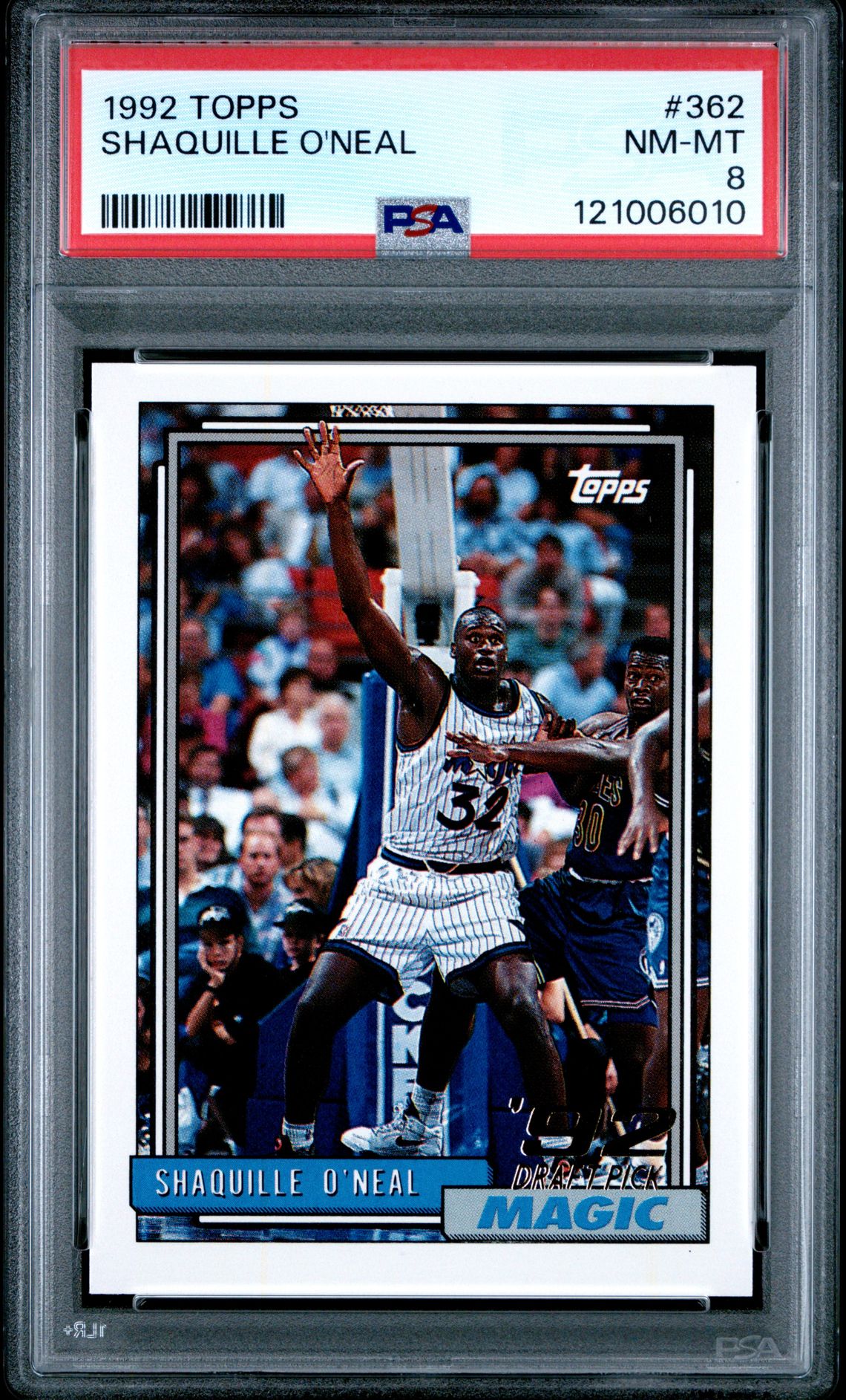 1992 Topps Shaquille O'neal #362 Nm-Mt 8 front
