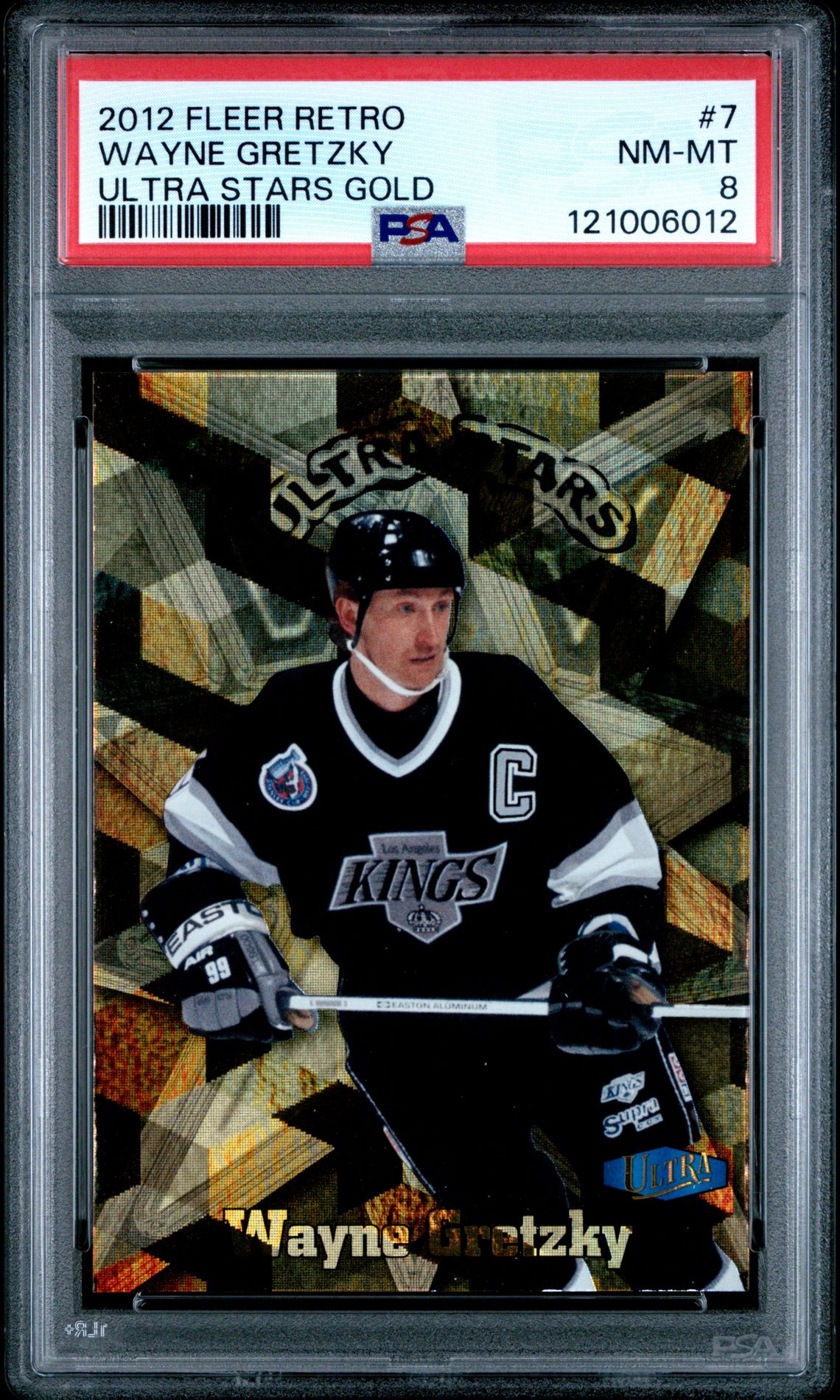 2012 Fleer Retro Ultra Stars Gold Wayne Gretzky #7 (Ultra Stars Gold) Nm-Mt 8 front