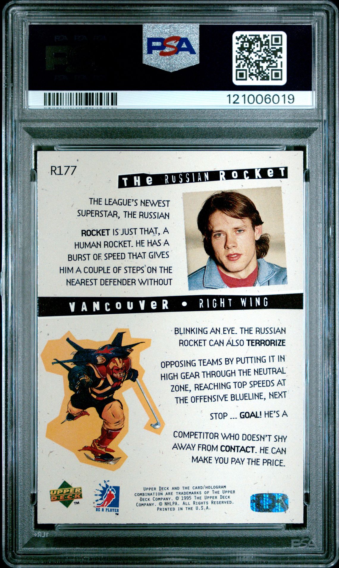 1994 Be A Player Pavel Bure #R177 Mint 9 back