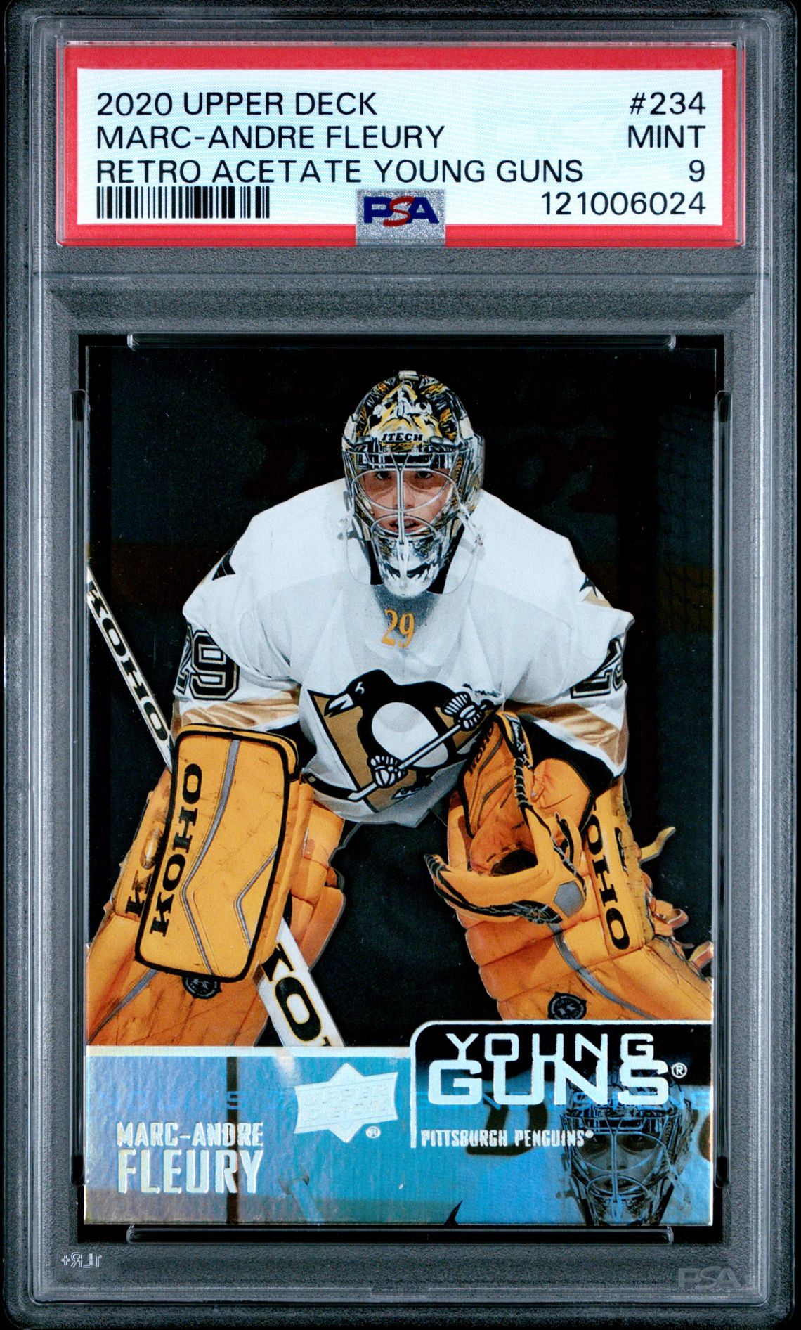 2020 Upper Deck Retro Acetate Young Guns Marc-Andre Fleury #234 (Retro Acetate Young Guns) Mint 9 front