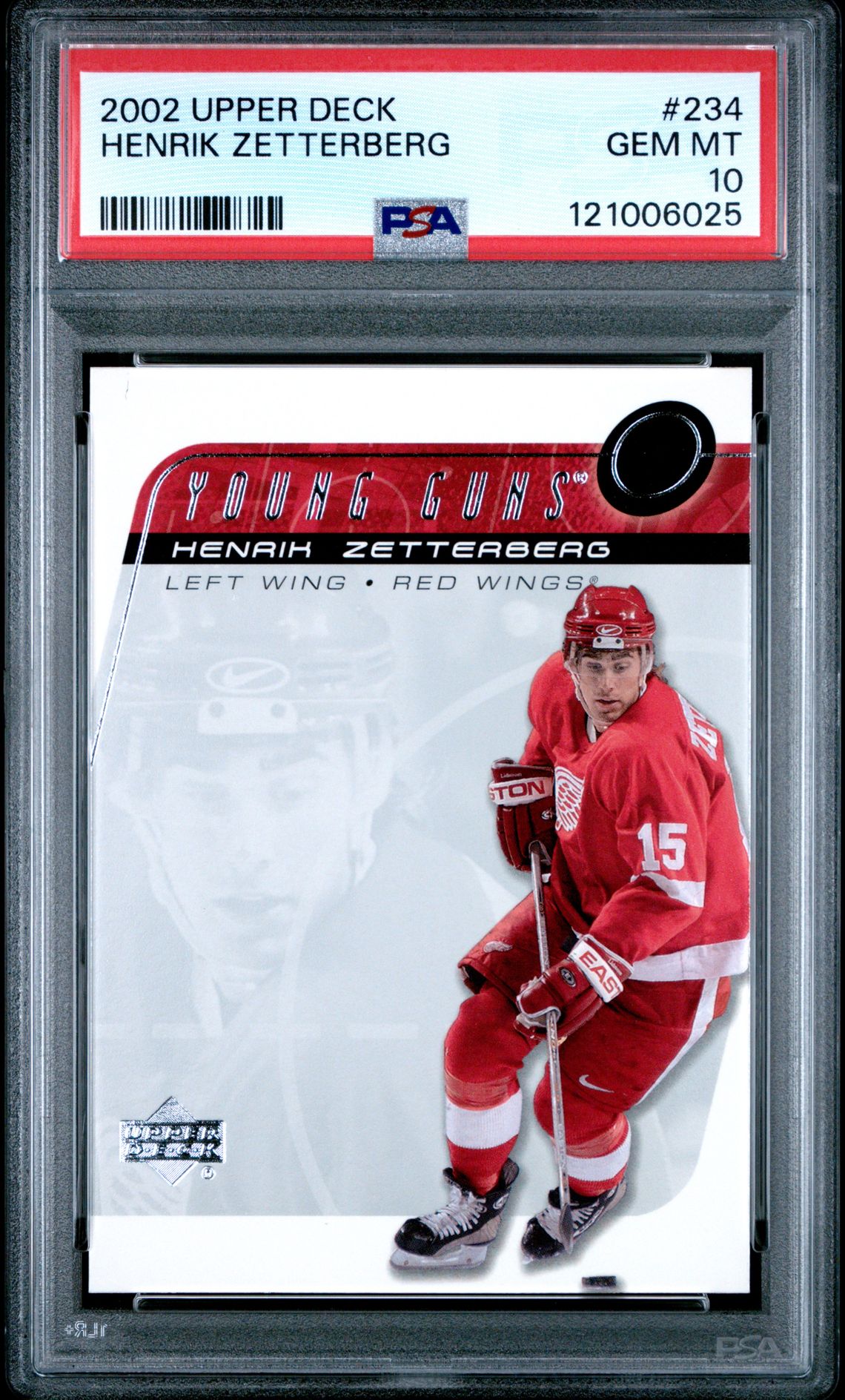 2002 Upper Deck Henrik Zetterberg #234 Gem Mt 10 front