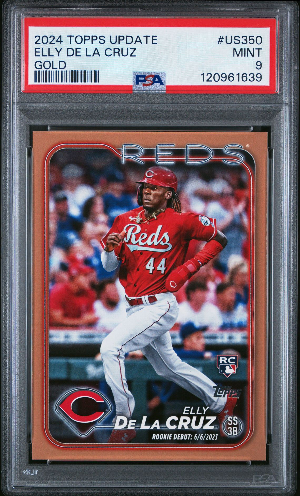 2024 Topps Update Elly De La Cruz #Us350 (Gold) Mint 9 front