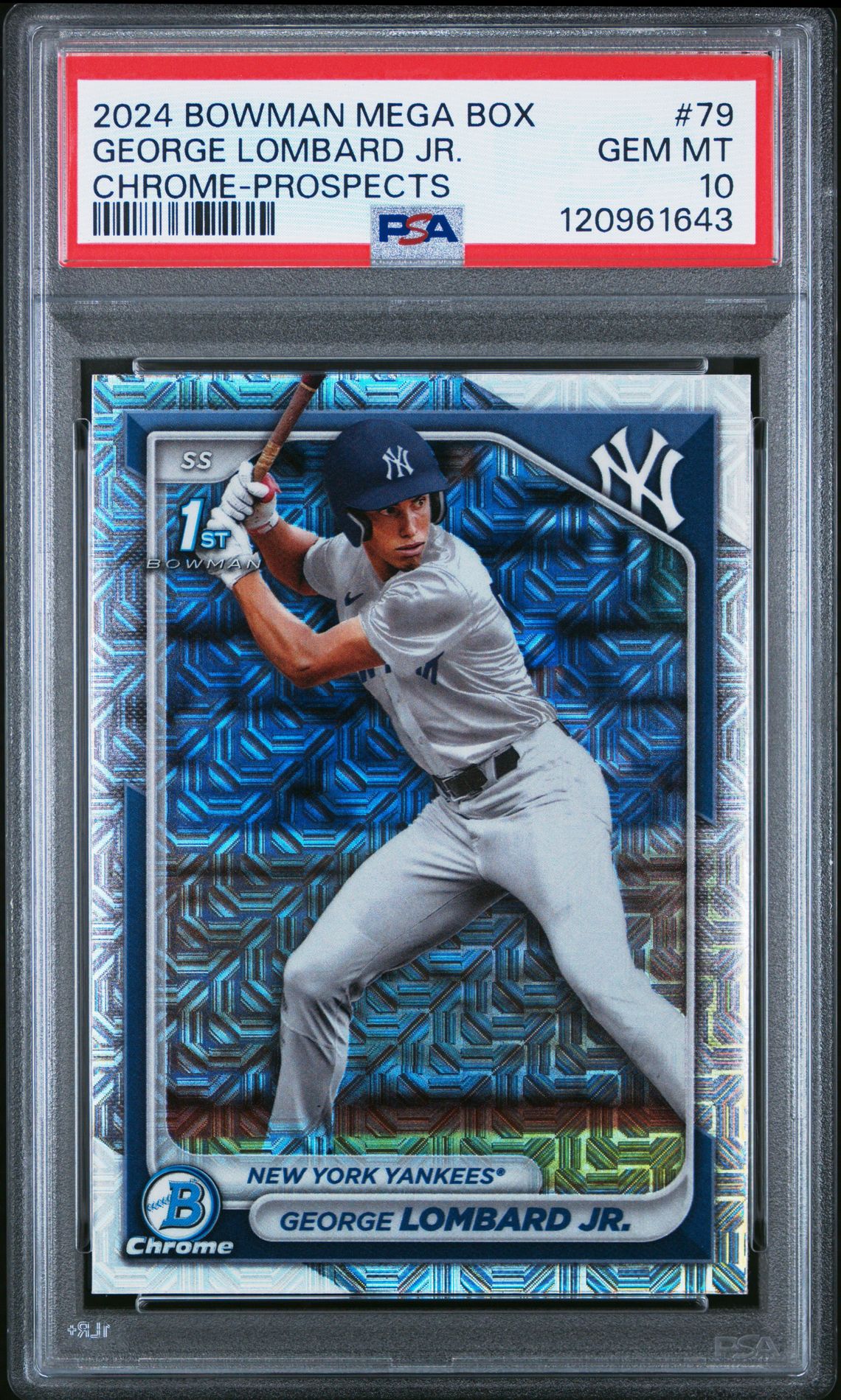2024 Bowman Mega Box Chrome Prospects George Lombard Jr. #79 Gem Mt 10 front