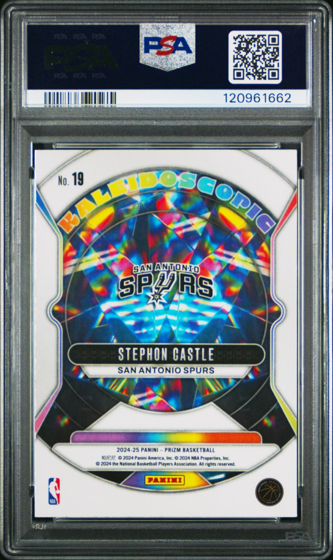 2024 Panini Prizm Kaleidoscopic Stephon Castle #19 Mint 9 back