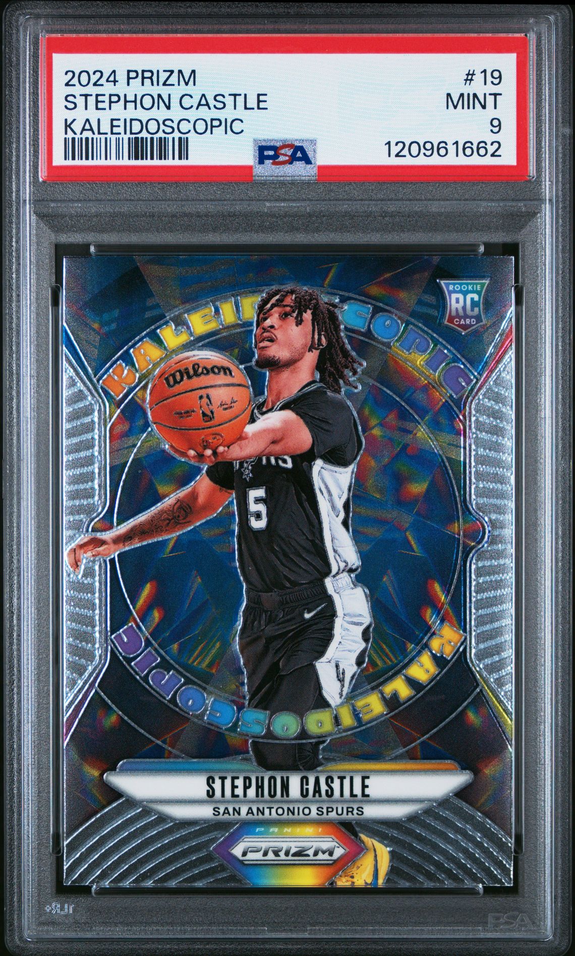 2024 Panini Prizm Kaleidoscopic Stephon Castle #19 Mint 9 front