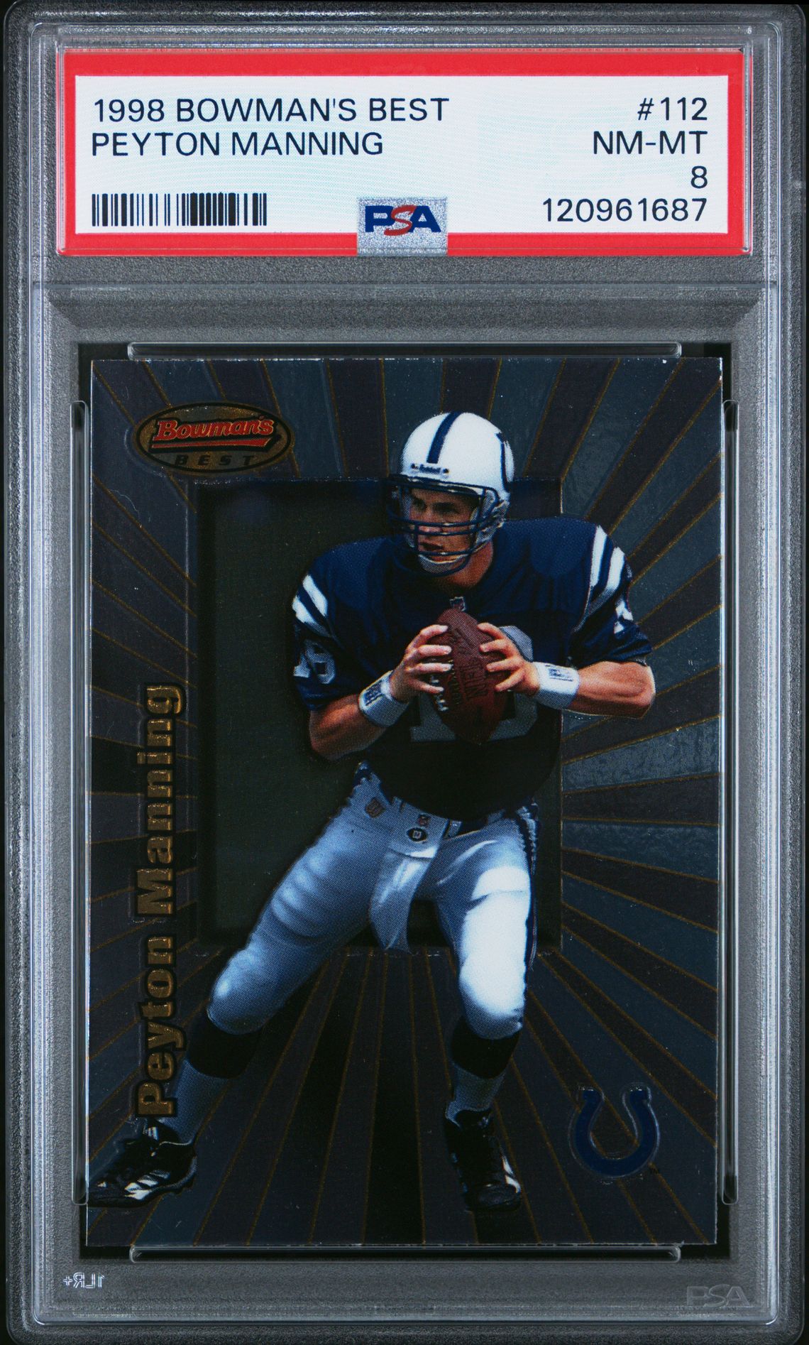 1998 Bowman's Best Peyton Manning #112 Nm-Mt 8 front