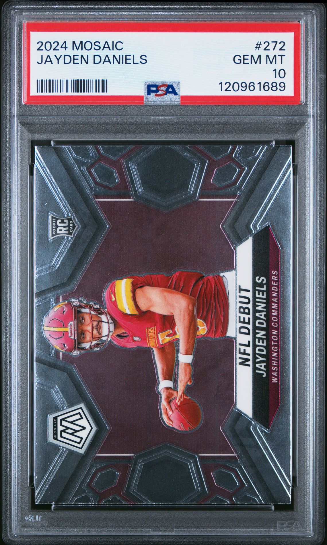 2024 Panini Mosaic Jayden Daniels #272 Gem Mt 10 front