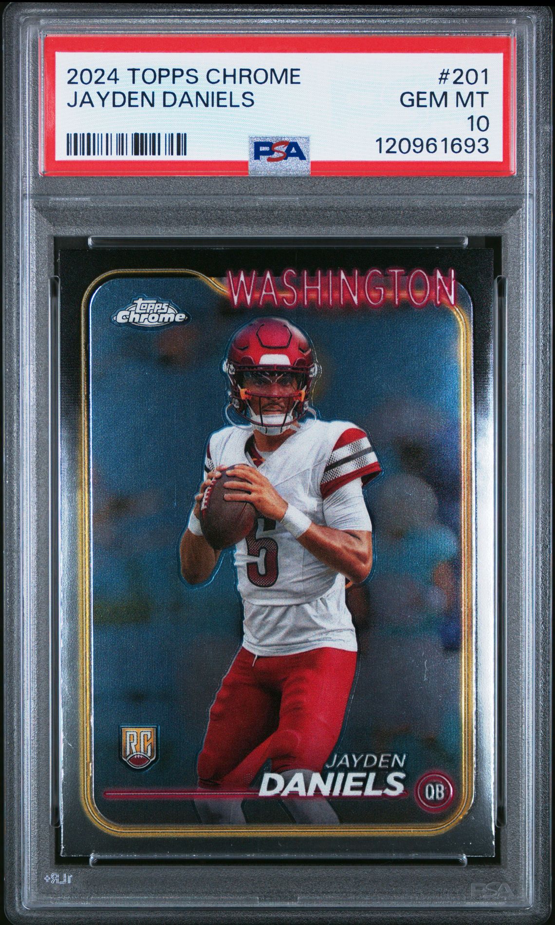 2024 Topps Chrome Jayden Daniels #201 Gem Mt 10 front