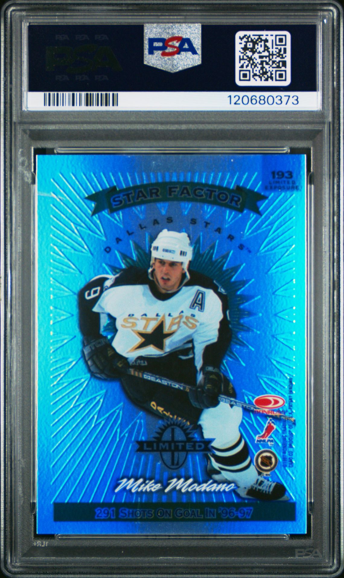 1997 Donruss Limited Mike Modano #193 (Limited Exposure) Nm 7 back