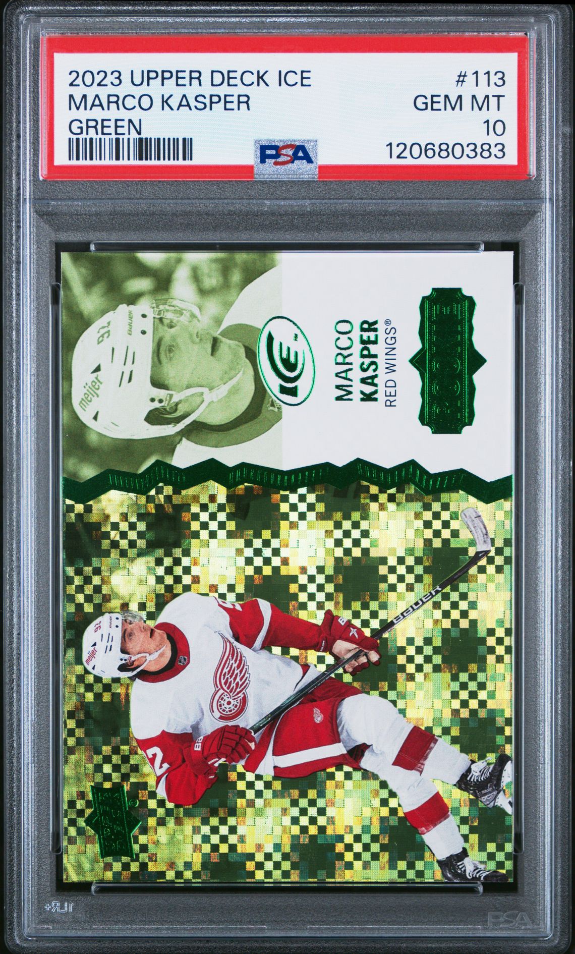 2023 Upper Deck Ice Marco Kasper #113 (Green) Gem Mt 10 front