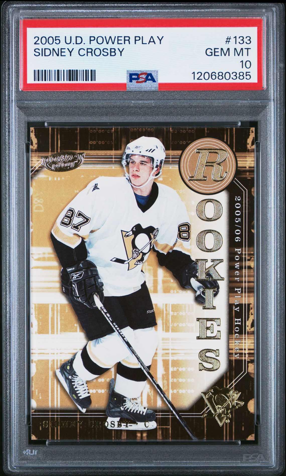 2005 Upper Deck Power Play Sidney Crosby #133 Gem Mt 10 front