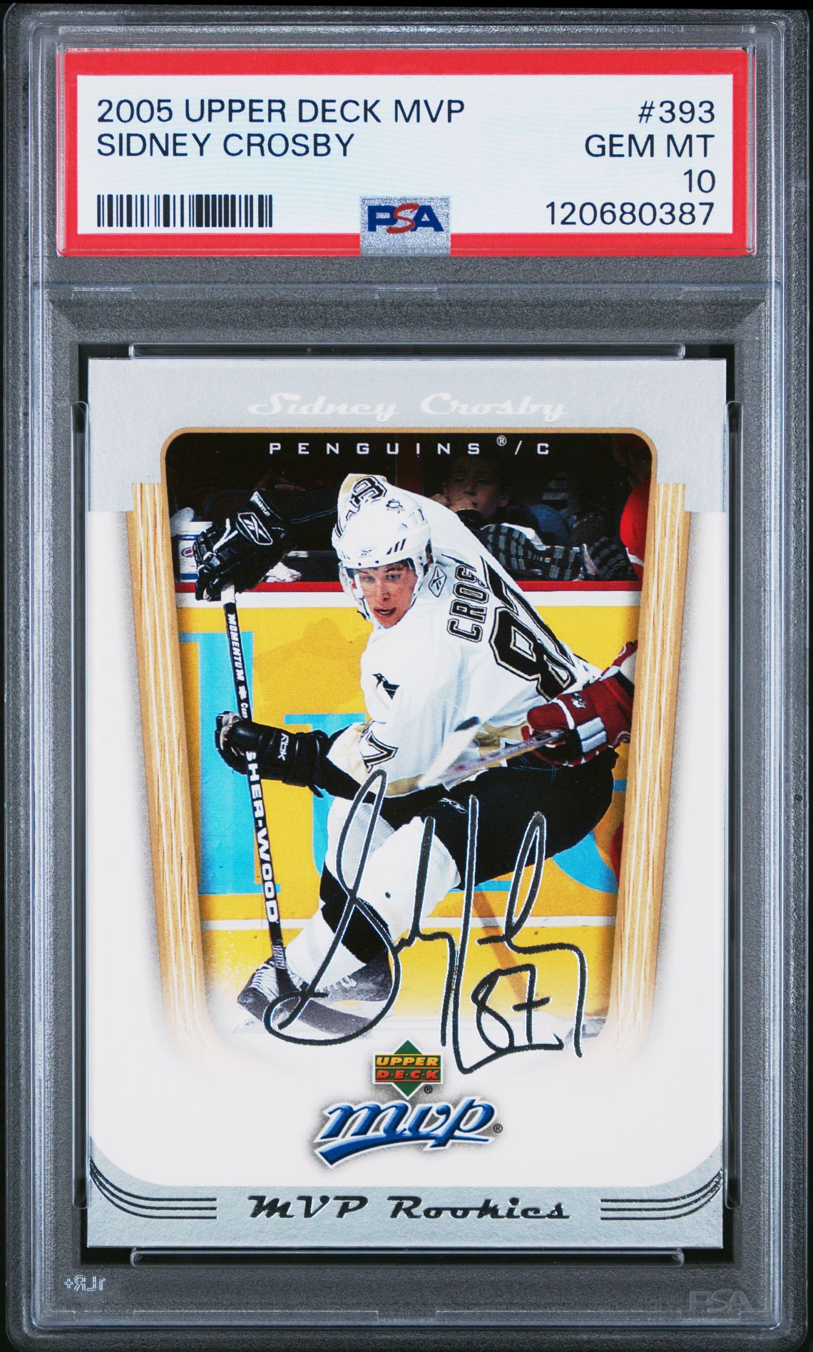 2005 Upper Deck Mvp Sidney Crosby #393 Gem Mt 10 front