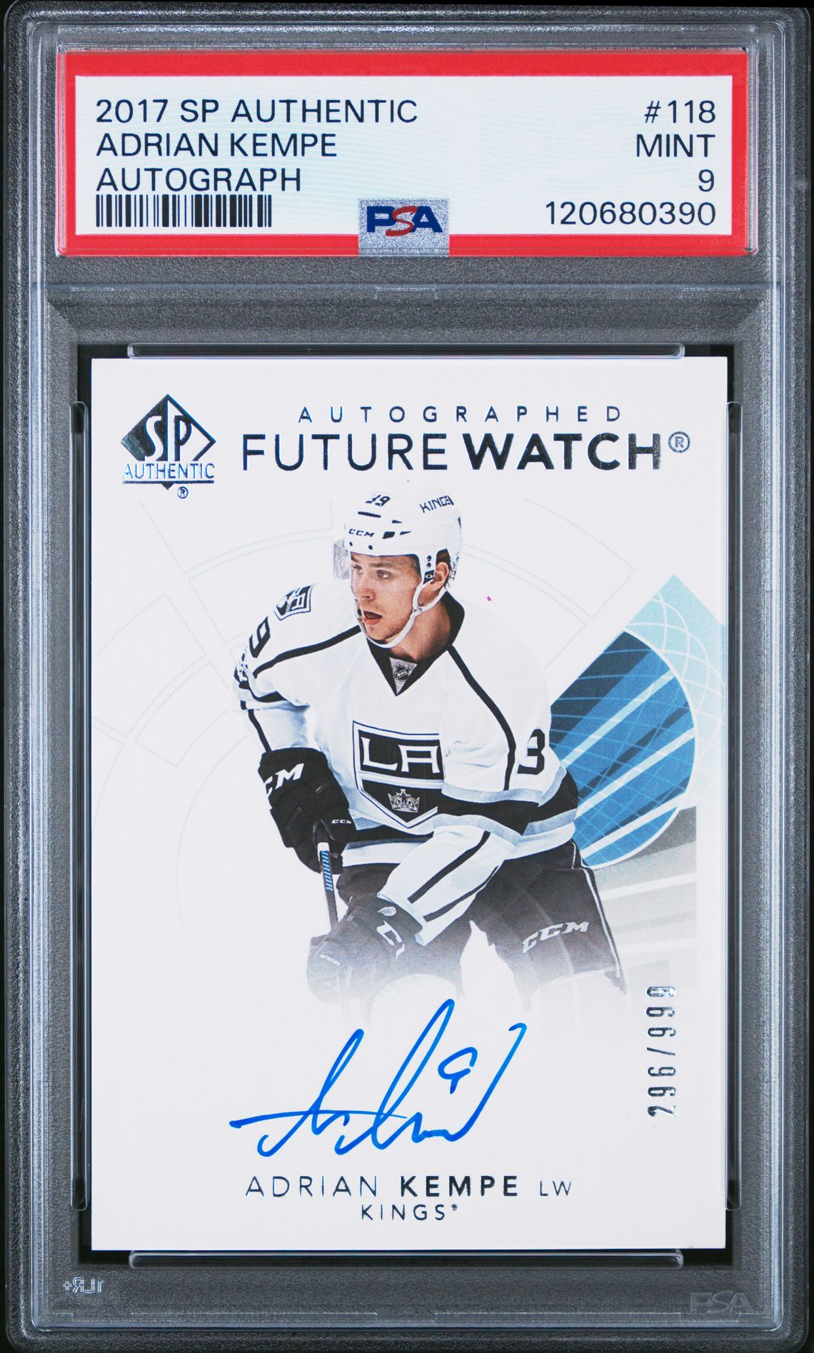 2017 Sp Authentic Adrian Kempe #118 (Autograph) Mint 9 front