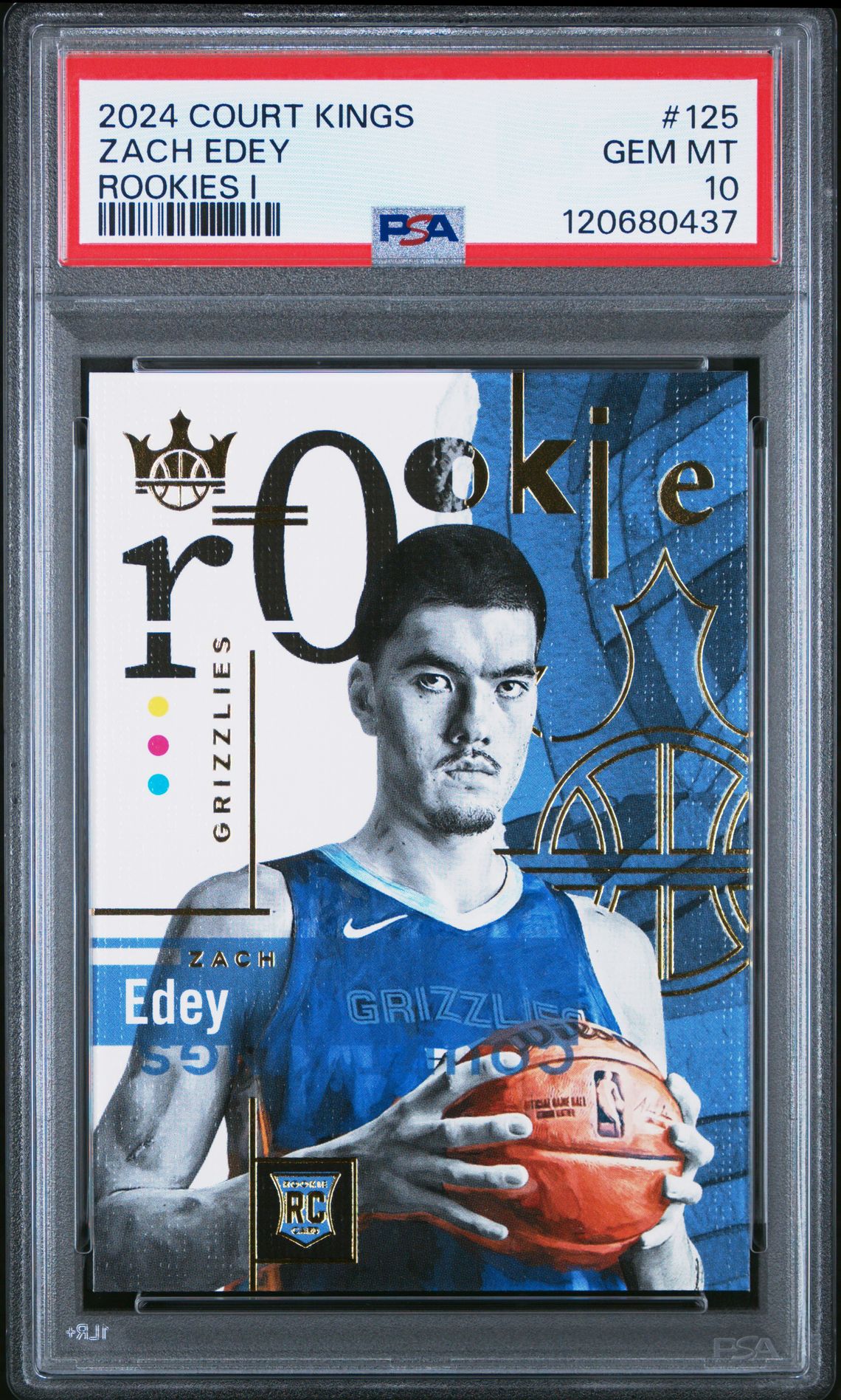 2024 Panini Court Kings Zach Edey #125 (Rookies I) Gem Mt 10 front