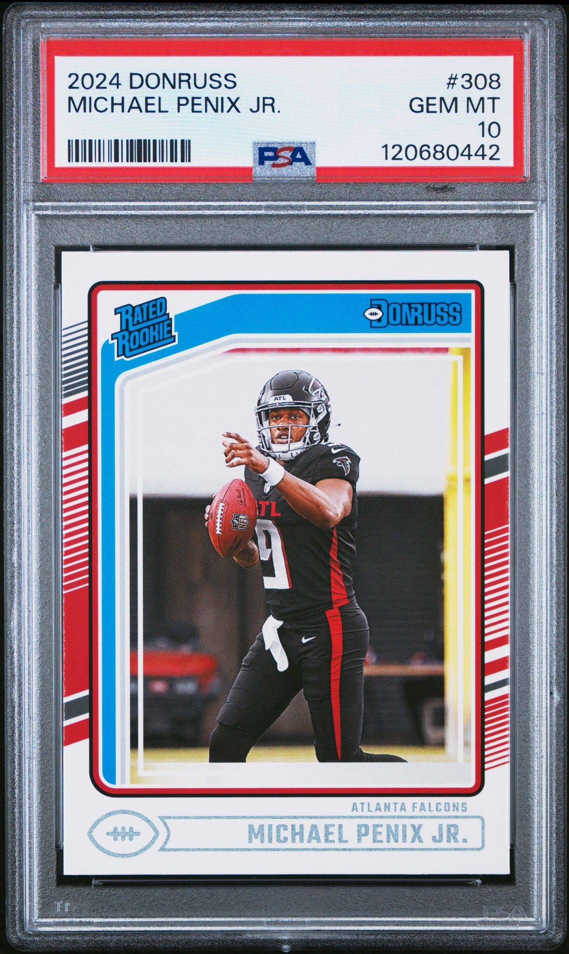 2024 Panini Donruss Michael Penix Jr. #308 Gem Mt 10 front