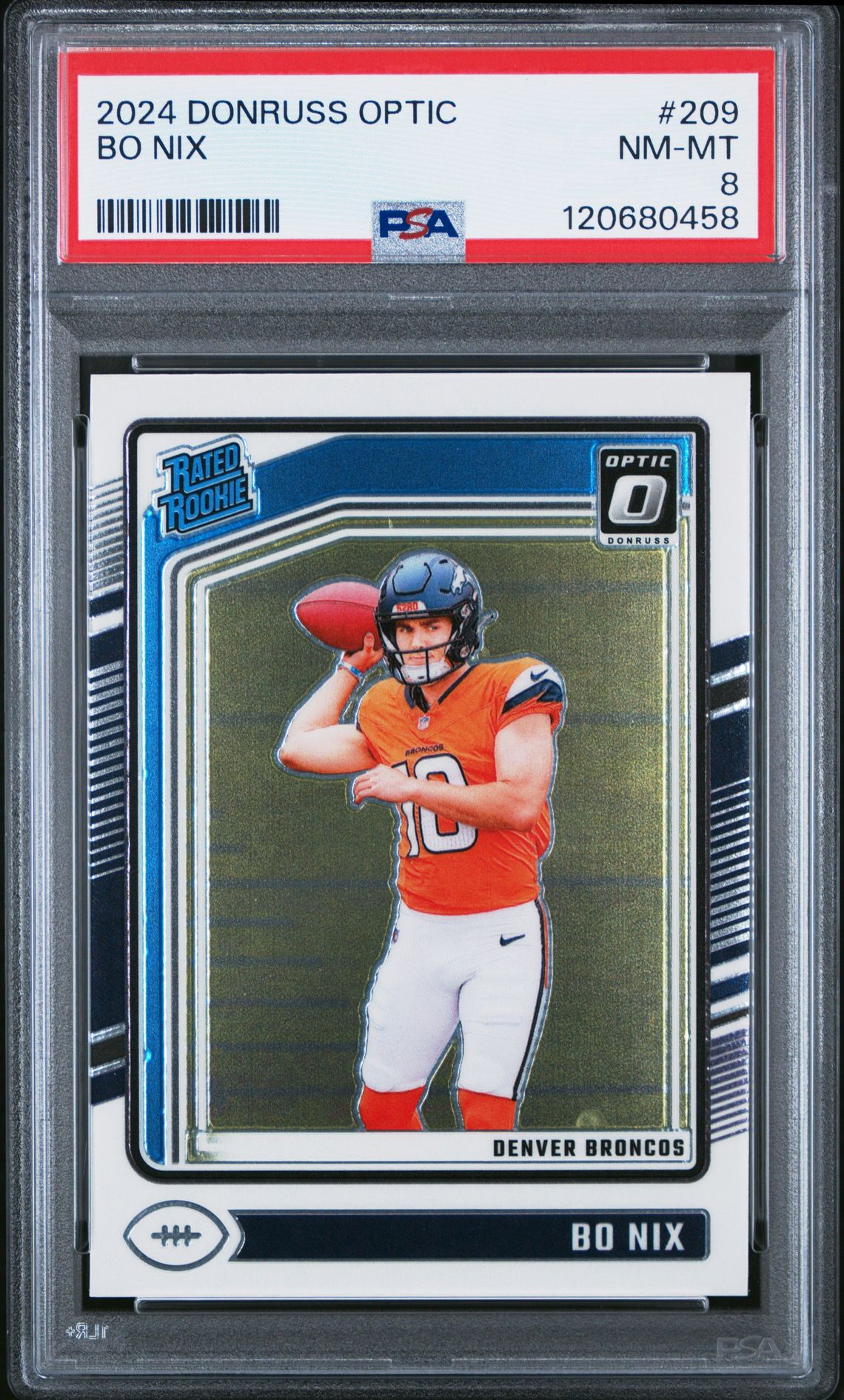 2024 Panini Donruss Optic Bo Nix #209 Nm-Mt 8 front