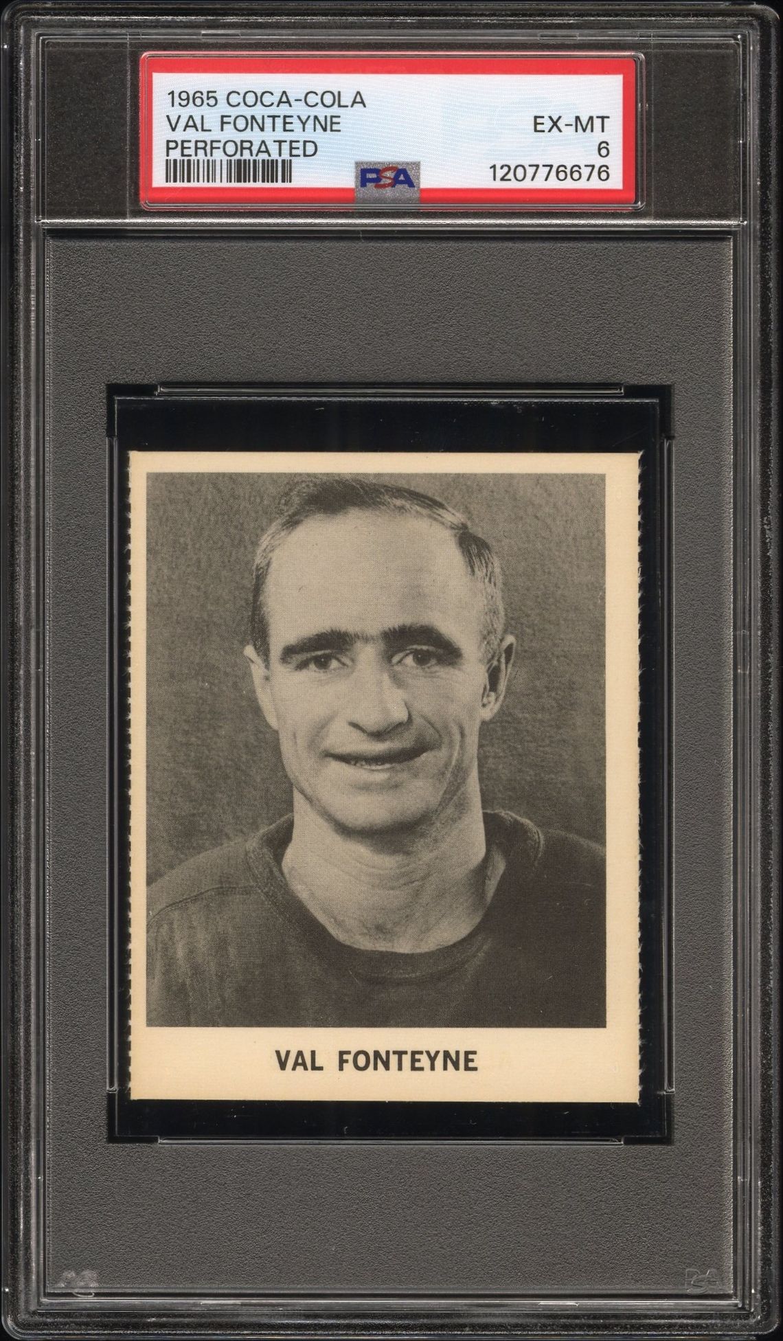 1965 Coca-Cola Val Fonteyne (Perforated) Ex-Mt 6 front