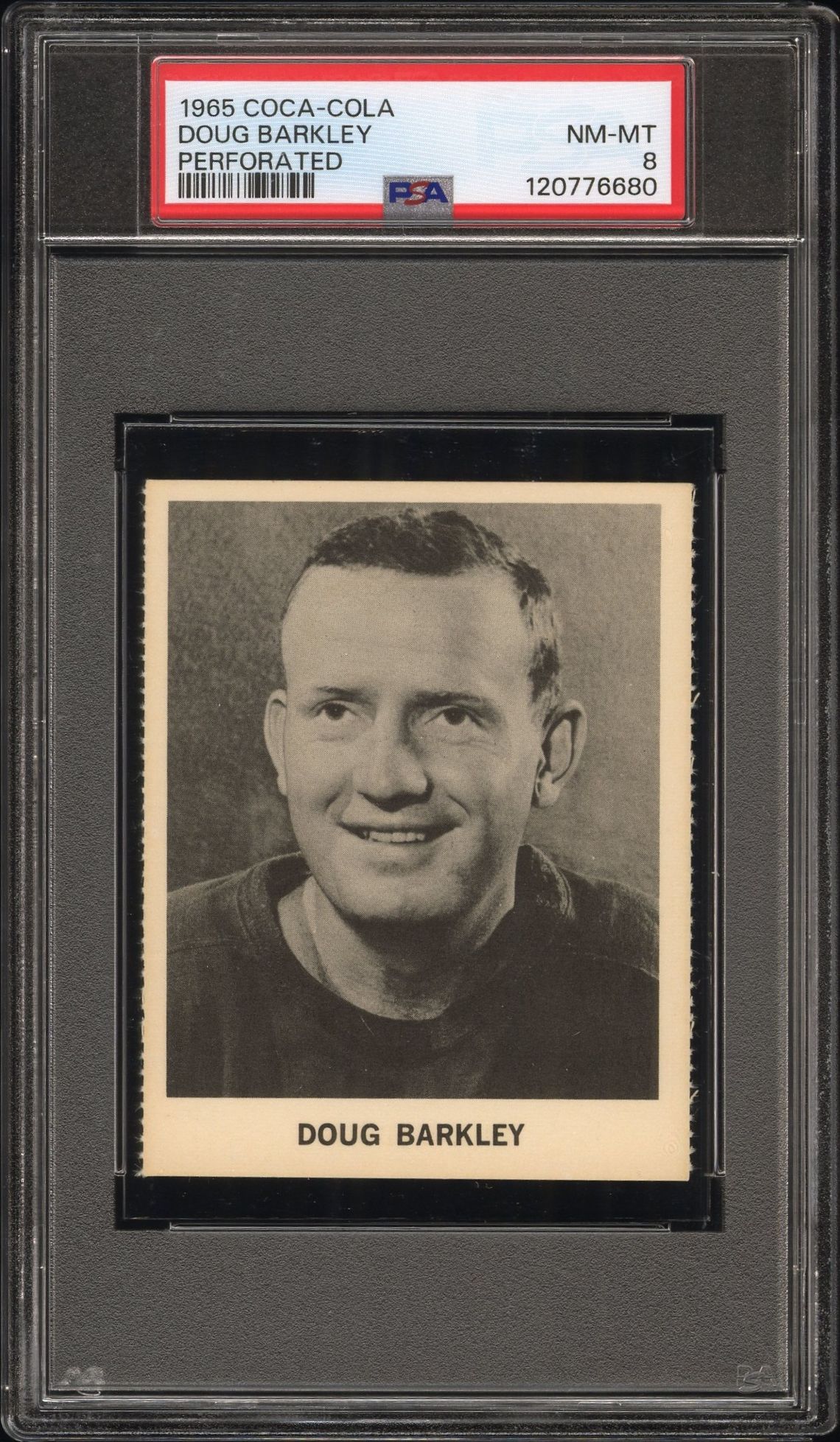 1965 Coca-Cola Doug Barkley (Perforated) Nm-Mt 8 front