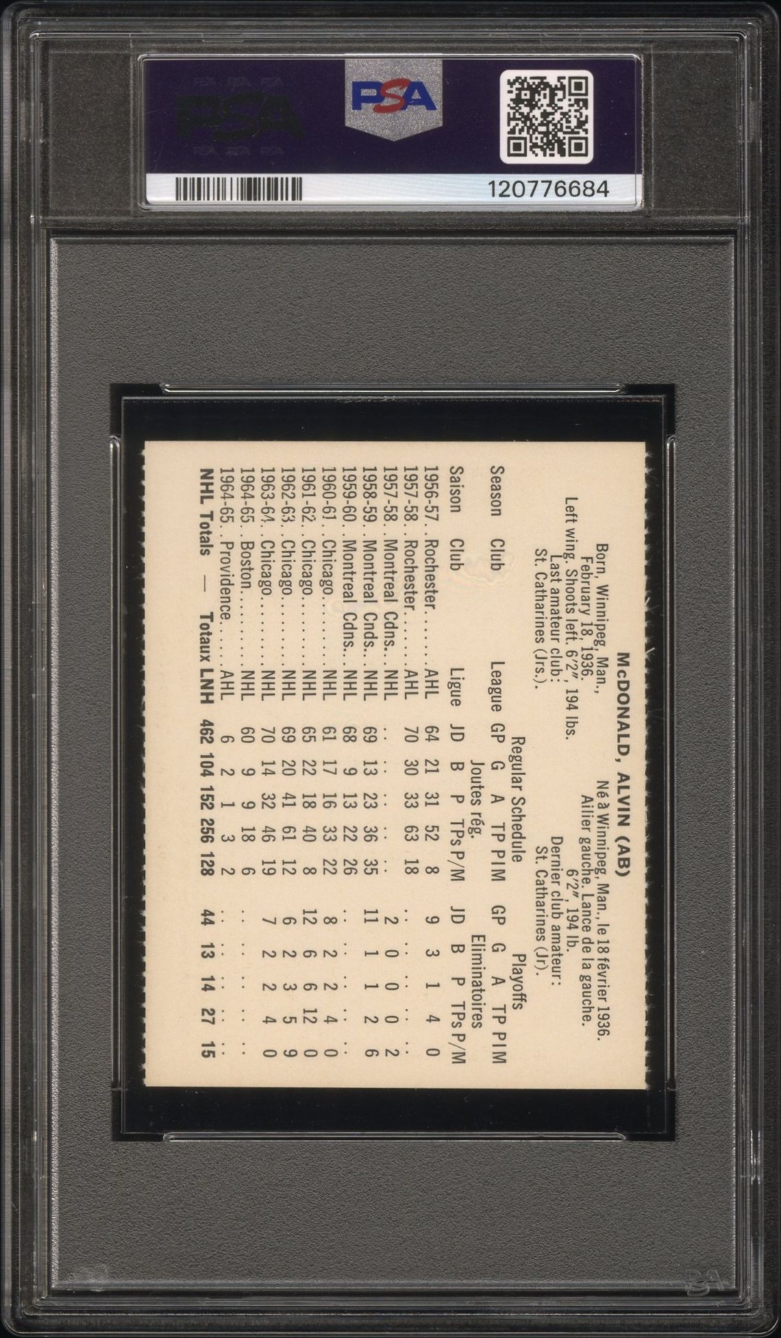 1965 Coca-Cola Ab Mcdonald (Perforated) Nm 7 back