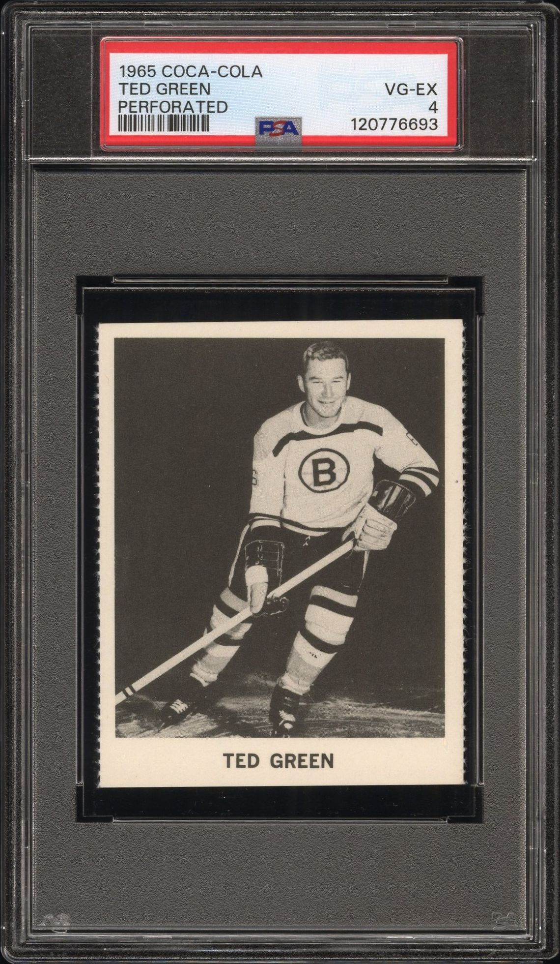 1965 Coca-Cola Ted Green (Perforated) Vg-Ex 4 front