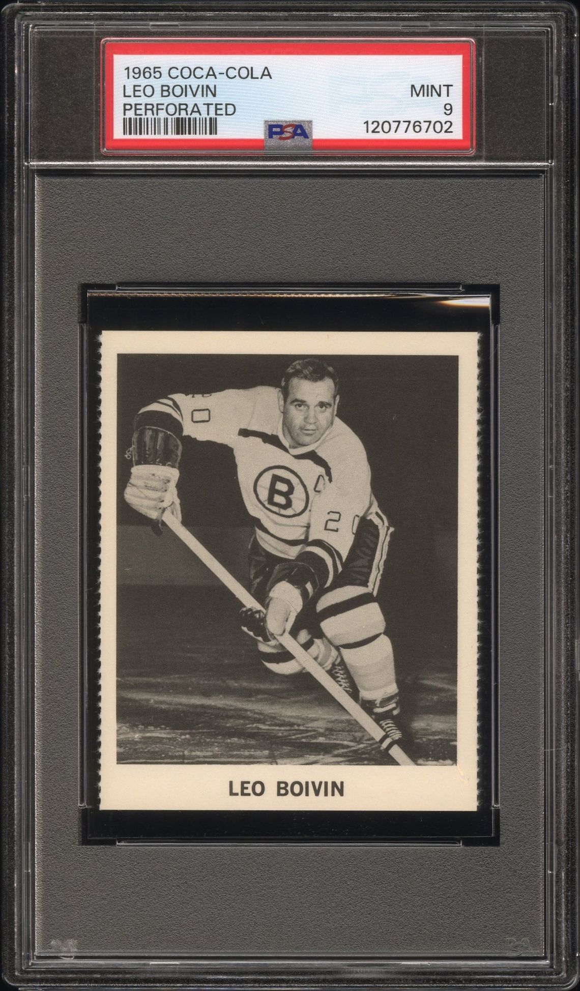 1965 Coca-Cola Leo Boivin (Perforated) Mint 9 front