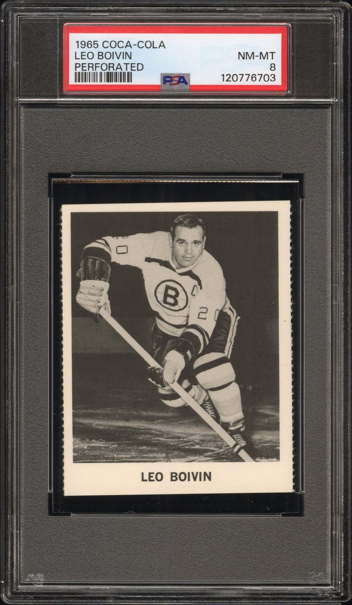 1965 Coca-Cola Leo Boivin (Perforated) Nm-Mt 8 front