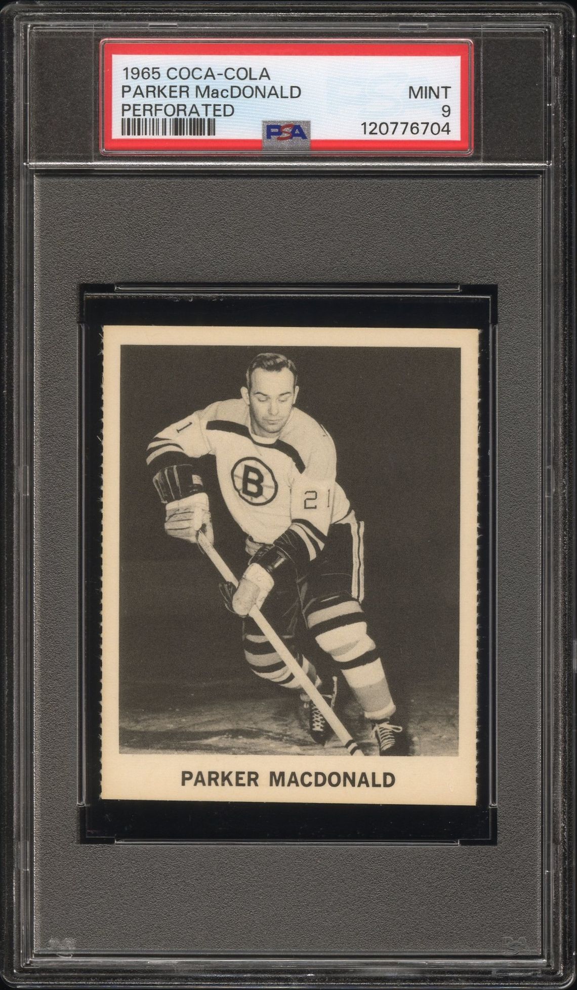 1965 Coca-Cola Parker Macdonald (Perforated) Mint 9 front