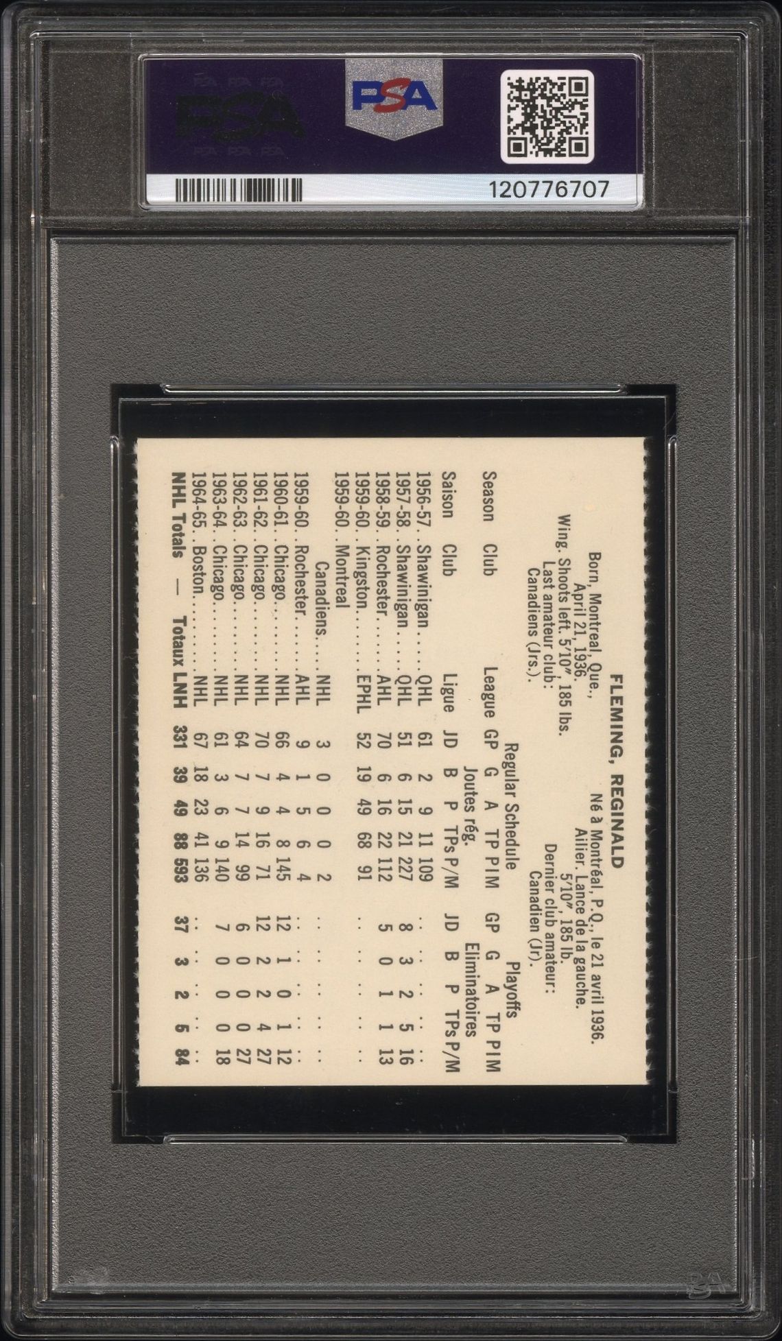 1965 Coca-Cola Reg Fleming (Perforated) Ex 5 back