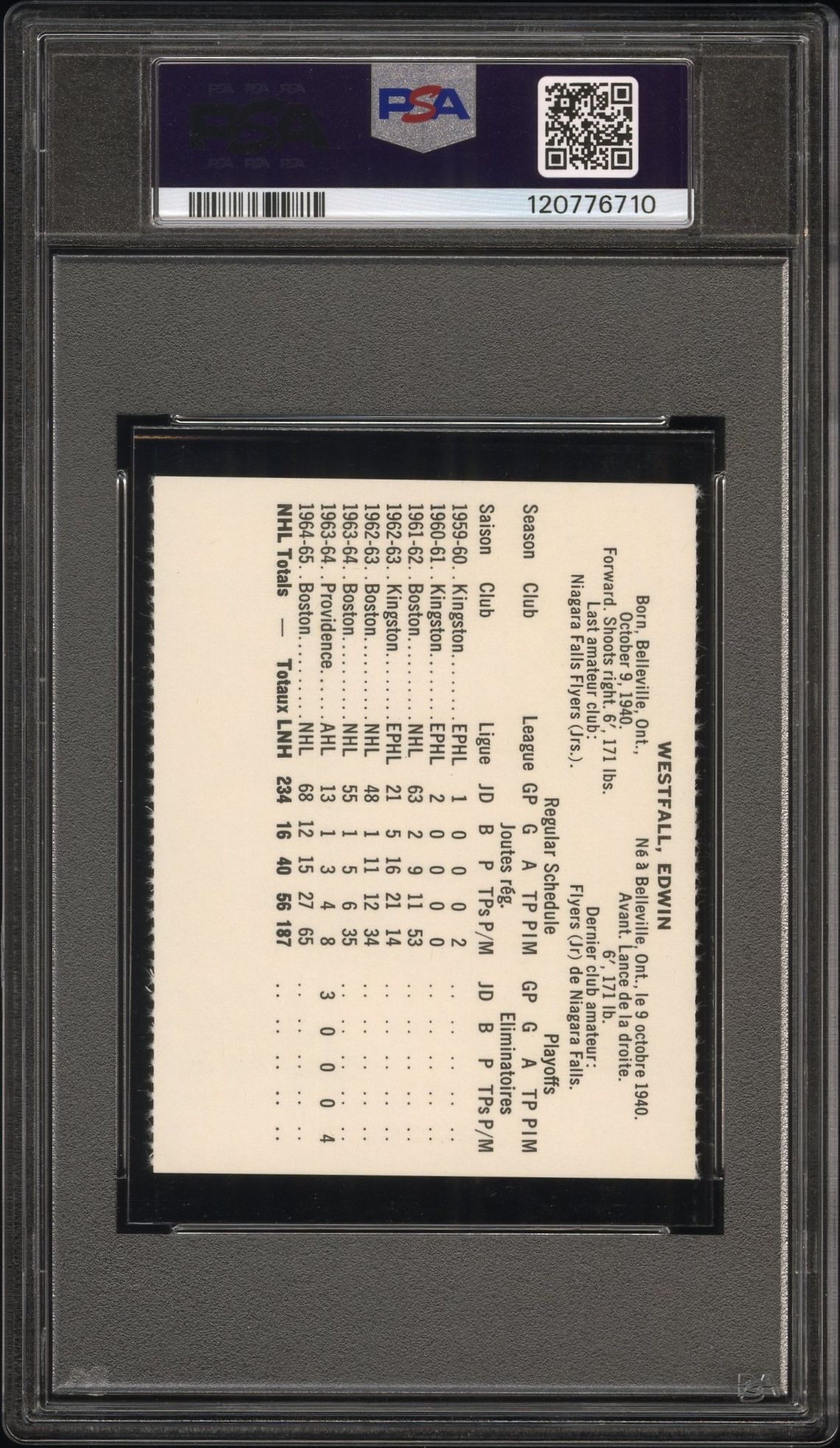 1965 Coca-Cola Ed Westfall (Perforated) Ex 5 back